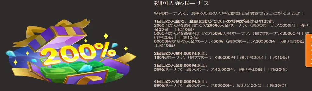 ジョイカジノ_ウェルカムボーナス