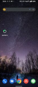 スポーツベットアイオーのアプリが追加されたAndroidホーム画面