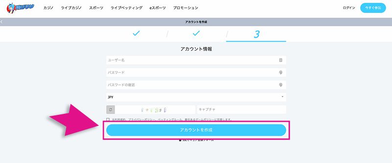賭けっ子リンリンの登録画面3