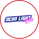 neon lights fruits logo