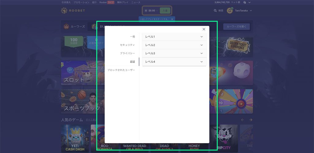 step2 ルーベットカジノの本人確認手続き方法