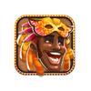 carnival queen yellow hair symbol