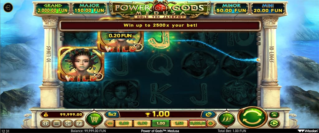 power of gods medusa stake casino slot